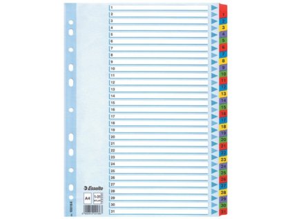 1782 kartonovy rozlisovac mylar a4 bily 31 listu