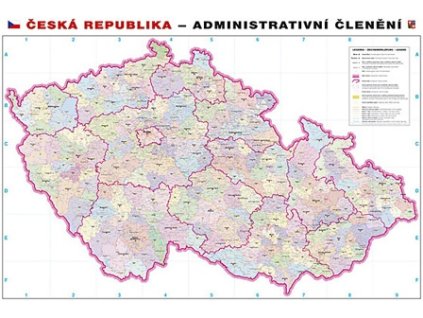 17871 1 nastenna mapa cr administrativni 113x83cm