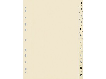 1824 papirovy rozlisovac bily hit a4 s ciselnym clenenim 1 12