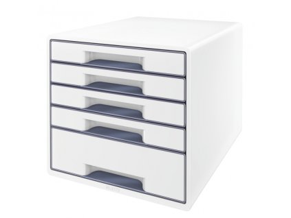 18759 1 zasuvkovy box leitz wow cube 5 sedy
