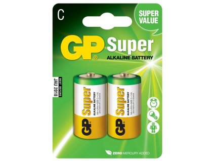 Alkalické baterie GP Super C 2ks