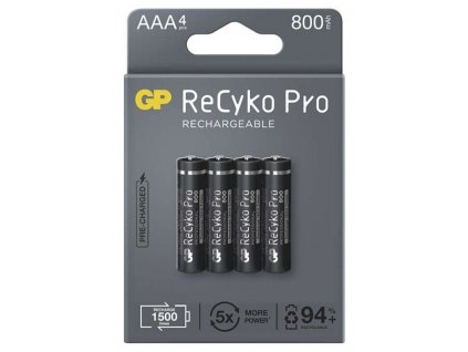 Nabíjecí baterie GP RECYKO AAA 800mAh 4ks