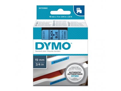 DYMO páska D1 45806 19mm x 7m černo/modrá