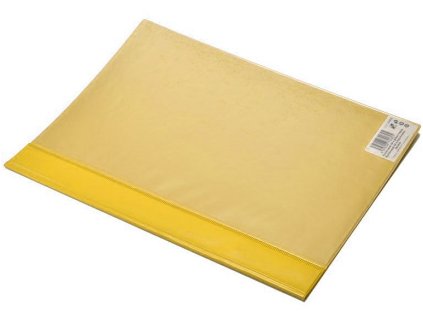 2061 rychlovazac pvc s predni kapsou a4 zluty