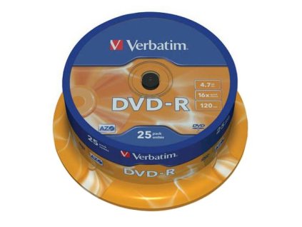 21510 1 dvd r verbatim 4 7gb 16x 25 pack