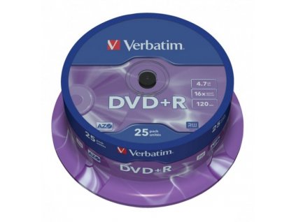 DVD+R Verbatim 4,7GB/16x 25-pack