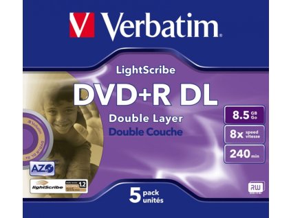 21525 1 dvd r verbatim 8 5gb 8x 5 pack dl dvouvrstve