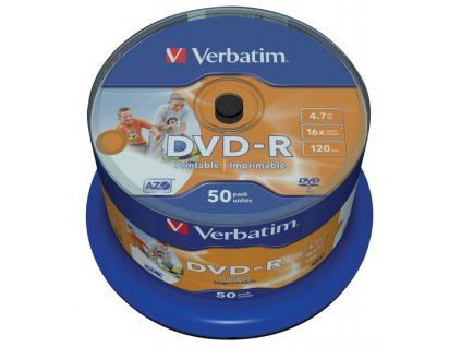 21534 dvd r verbatim 4 7gb 16x 50 pack printable
