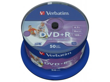 DVD+R Verbatim 4,7GB/16x 50-pack Printable