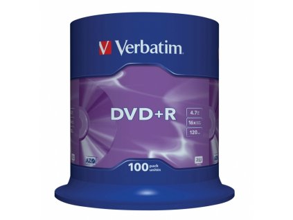 DVD+R Verbatim 4,7GB/16x 100-pack