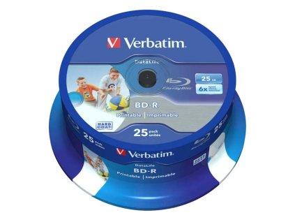 21561 1 bd r verbatim 25gb 6x 25 pack hard coat sl printable