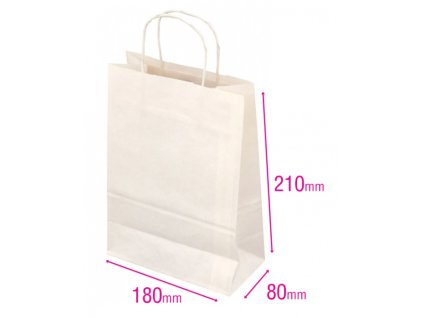 22248 1 taska papirova bila 180x80x210mm