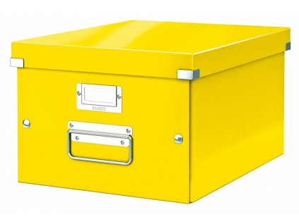 Krabice s víkem Leitz Click&Store WOW M žlutá