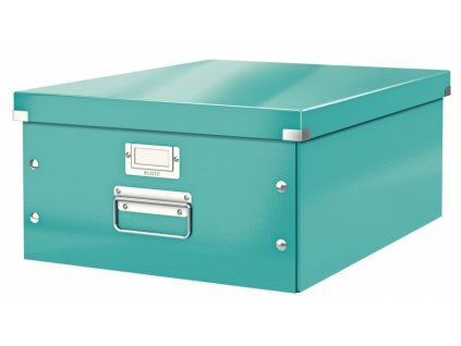 Krabice s víkem Leitz Click&Store WOW L ledově modrá