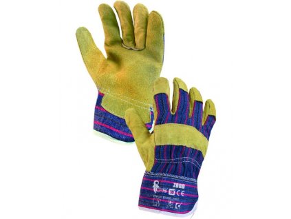 23097 1 rukavice pracovni kombinovane kuze textil