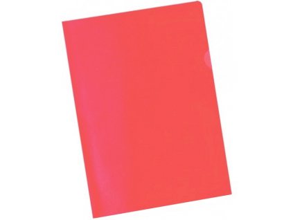 Zakládací obal barevný ,,L" PP A4 transparentní červený