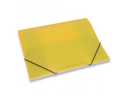 Deska s gumou z PP A4 transparentní žlutá