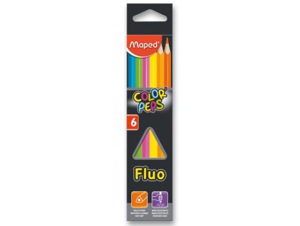 Pastelky Maped Color Peps Fluo 6ks