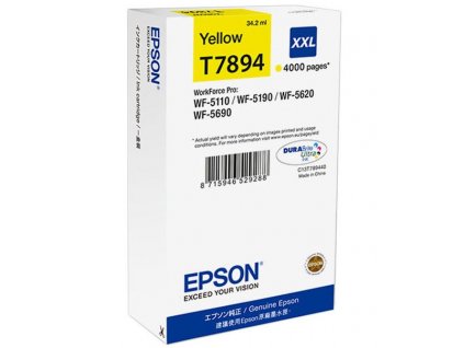 Originální inkoust Epson T7894 XXL žlutý