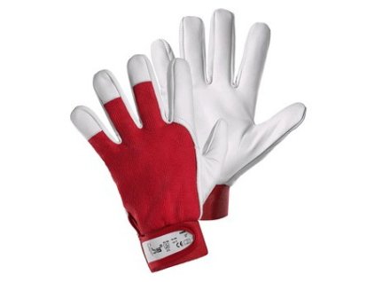 28743 1 rukavice pracovni technik cerveno bile
