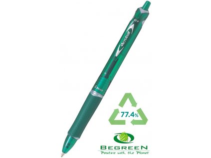 Kuličkové pero PILOT Acroball BeGreen zelené