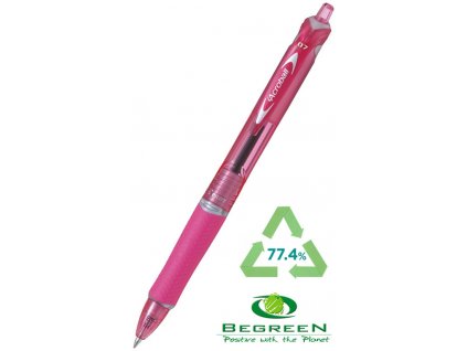 Kuličkové pero PILOT Acroball BeGreen růžové