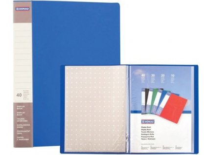 Katalogová kniha Donau PP A4 40 kapes modrá