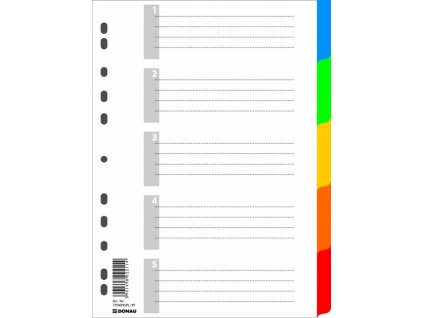 Rozlišovač Donau A4 5 listů