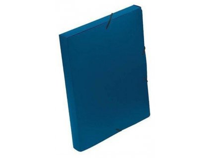Neprůhledný box s gumičkou A4 modrý
