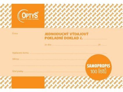 Výdajový doklad A6 jednoduchý 1303