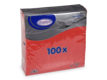 36768 1 ubrousky papirove 1 vrstve 100ks cervene