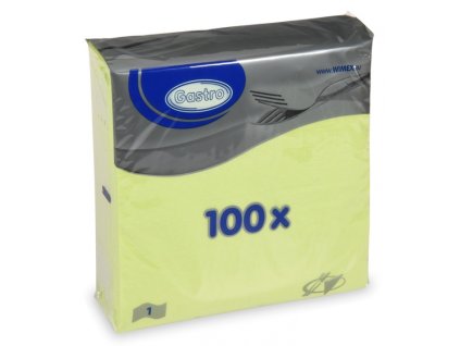 36786 1 ubrousky papirove 1 vrstve 100ks zlutozelene
