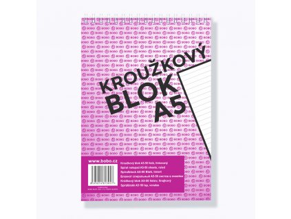 Kroužkový blok BOBO A5 linkovaný