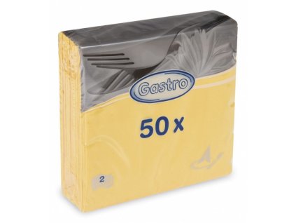 Ubrousky papírové 2-vrstvé 50ks žluté