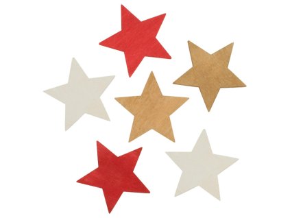 Dekorace vánoční - Hvězdy 6ks