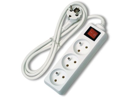 37953 prodluzovaci kabel s vypinacem 3m 3 zasuvky