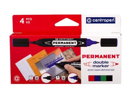 Centropen 1666 Pernament double marker 4ks