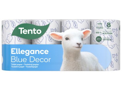 Toaletní papír TENTO Ellegance Blue Decor 8ks