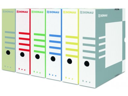 40083 archivacni krabice donau papirova 100mm modra