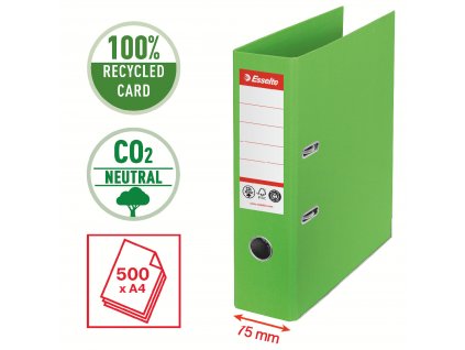 40242 3 pakovy poradac esselte a4 75mm co2 neutral no 1 zeleny