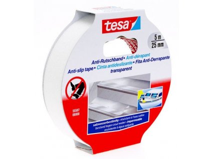 Lepicí páska Tesa protiskluzová transparentní 25mm/5m