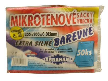 546 1 sacek mikrotenovy 200x300mm cerveny 50ks