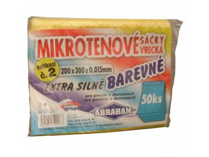 Sáček mikrotenový 200x300mm žlutý 50ks