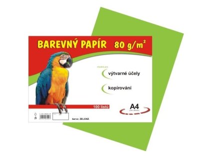 6630 1 barevne papiry a4 80g 100ls svetle zelene
