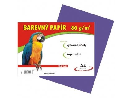 Barevné papíry A4 80g 100ls fialové