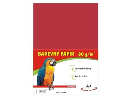 6675 1 barevne papiry a3 80g 100ls cervene