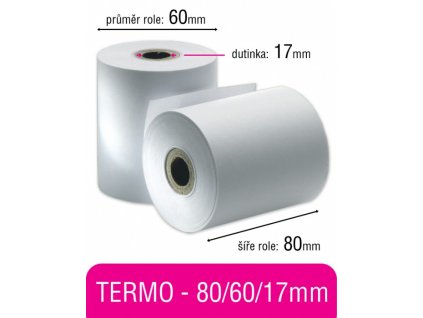 Pokladní kotouček TERMO 80/60/17mm