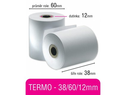 Pokladní kotouček TERMO 38/60/12mm