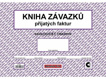 75528 kniha zavazku prijatych faktur a4 et340