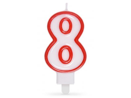 Svíčka na dort číslice "8"